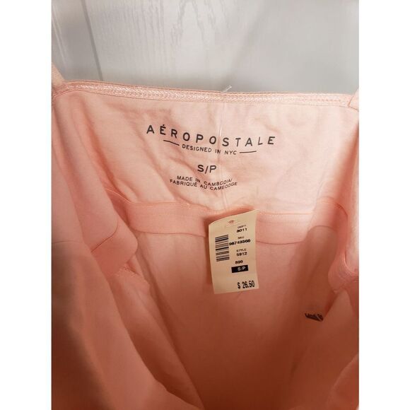 Aeropostale Shelf Bra Light Pink Cami Bodysuit Size Small  NWOT - Picture 3 of 3